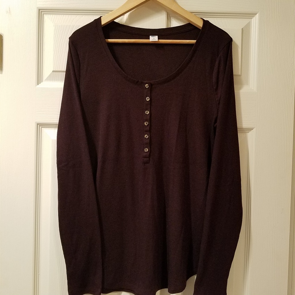 Women's Old Navy Scoop Neck Henley - XL